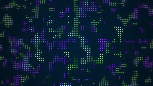 Purple and Yellow Digital Particles Texture Pattern