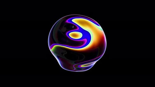 Vibrant Abstract Fluid Morphing Shape Animation