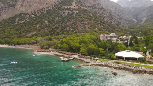 Kidrak Beach in Oludeniz Mugla Region in Turkey on Summer Day