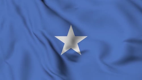 Somalia National Flag Waving Loop Animation