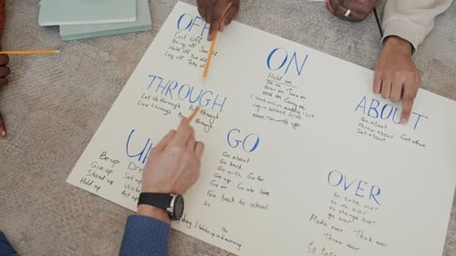 Collaborative English Language Study Session at Workplace