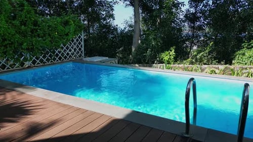 Side View of the Pool and Recreation Area Concept Vacation in Villa Apartments on Vacation Lounge