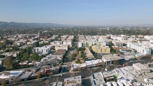 Aerial/Drone over suburban Los Angeles, California
