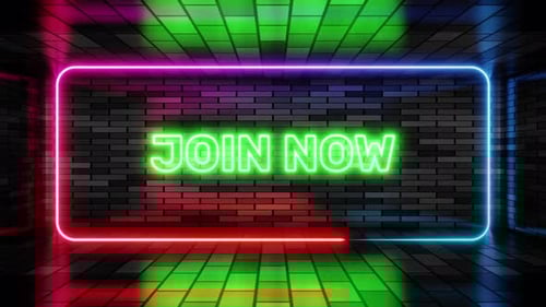 Animated Neon Light Box with Glowing Customizable Text