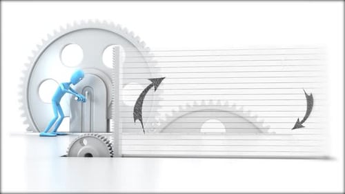Funny Character pulling and rotating large mechanism