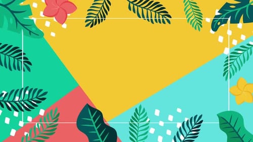 Summer Seasonal Frame Background