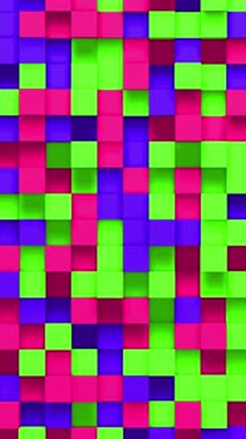 Multicolored small box cube random geometric background