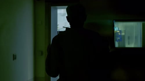 Senior Surgeon Enters Operating Room Where His Assistants and Patient Wait, He Puts on a Mask and S