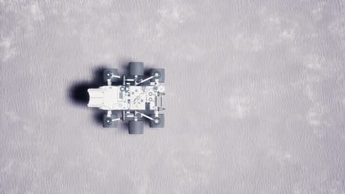 Lunar Rover On The Moon
