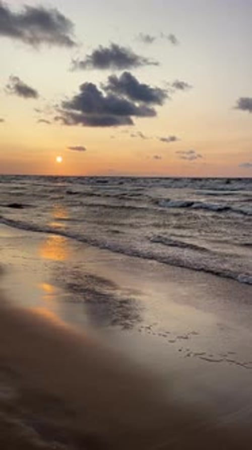 Beautiful Sunset with Reflection in the Sea