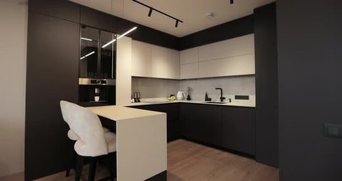 Modern Kitchen Interior Design with Island and Chairs