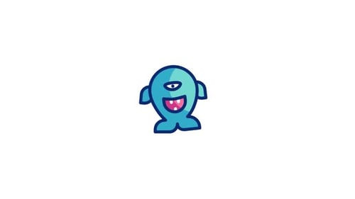 Playful Cartoon Monster Character Animation