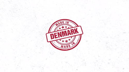 Made In Denmark Rubber Stamp