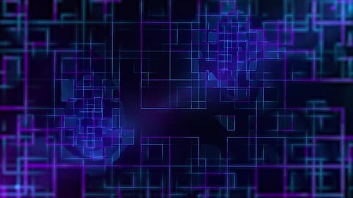 Animation mit geschwungenen Neonlinien 4K