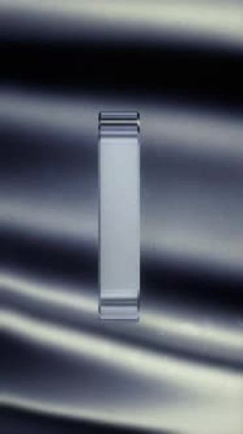 3D Metallic Geometric Square Animation Loop