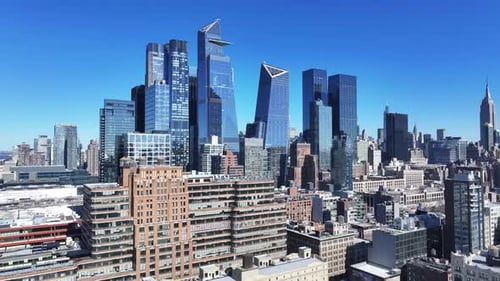 Downtown New York At Manhattan In New York United States.