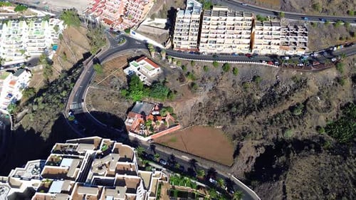Los Gigantes view point Tenerife, Spain, Canary Islands Aerial drop down view