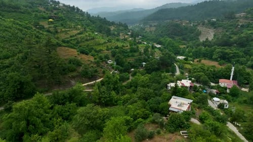 Aerial View Hidden Village Amongst the Mountain Greens Aerial Secrets