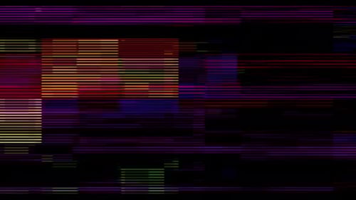 Digital Glitch Horizontal Lines Effect Transition