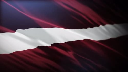 Waving Flag of Latvia Seamless Loop Background