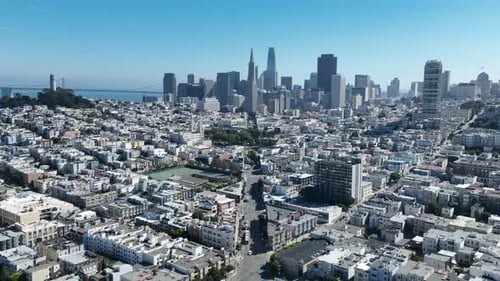 Panoramic View at San Francisco in California United States.