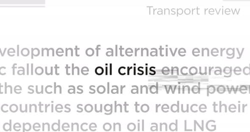 Oil crisis headline titles media seamless loop