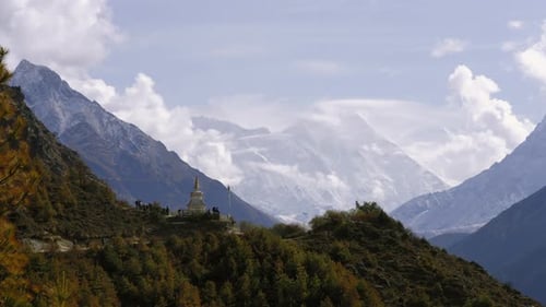 Shot of Everest Base camp trail in Nepal.