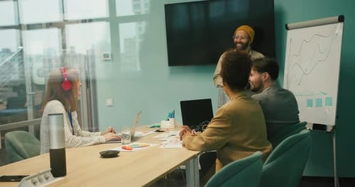 Corporate Team Meeting for a Presentation