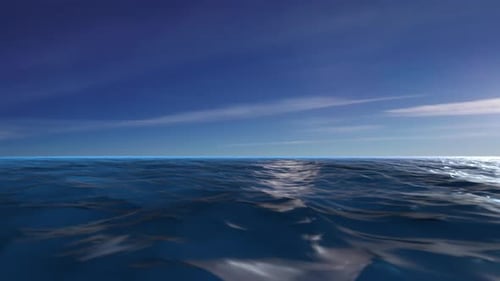 View of the Calm Waters of the Pacific Ocean During a Warm Summer Sunset