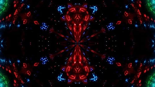 Vibrant Kaleidoscope Journey Through Dazzling Lights and Colors at Night