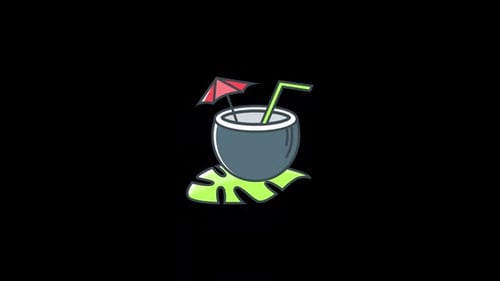 Cocktail Transparent Alpha Animation