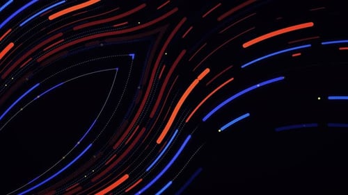 Abstract Waving Lines Digital Data Flow Background Animation