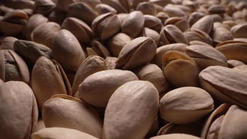 Macro Footage of Pistachios in Shells