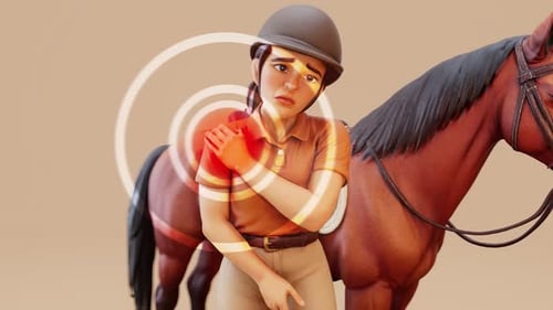 Equestrian Rider Shoulder Pain 3D Medical Animation