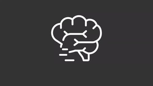 Minimalist Animated Brain Line Icon