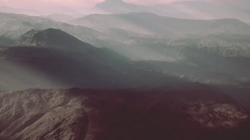 Breathtaking Aerial View of Majestic Mountain Peaks