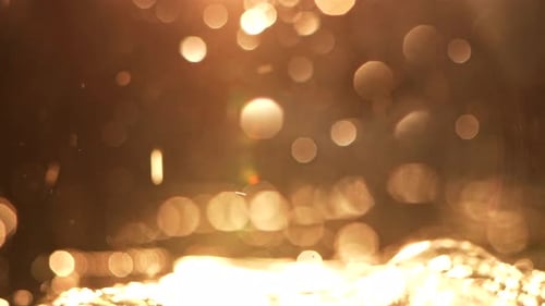 Golden Water Stream Splash Background