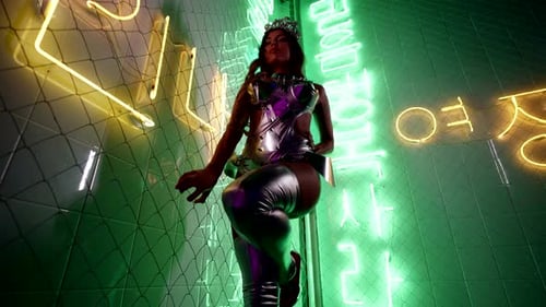 Beautiful Woman Dancing Near Thai Nightclub Gogo Dancer or Prostitute on Street Sexy Lady