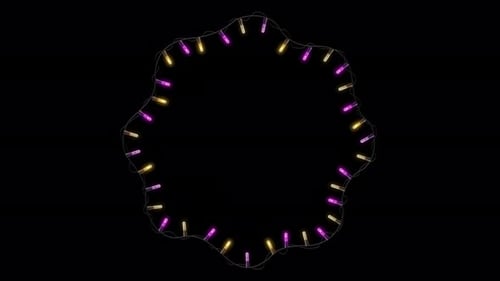 Looping Twinkling String Lights Decorative Circle Frame