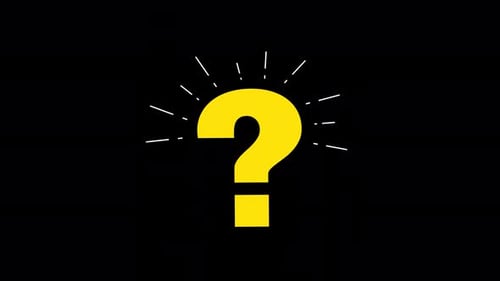 Animated Flat Design Question Mark Shining Reveal