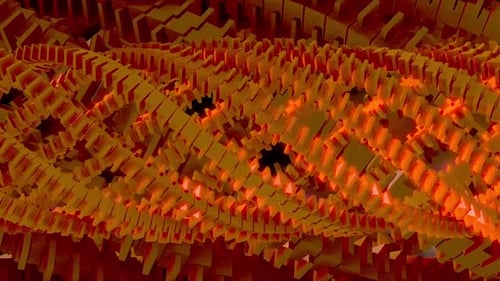 Abstract Floating Rotating Geometric Shapes Background