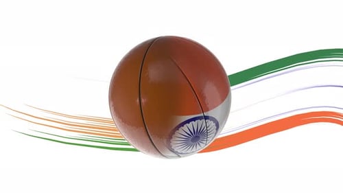 Basketball 3D Transformation en India Ball Loop + Alpha Channel