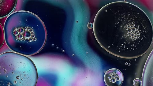 Abstract Colorful Liquid Orbs Background
