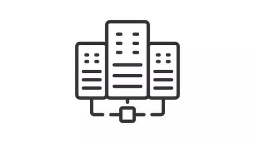 Data centers line animation