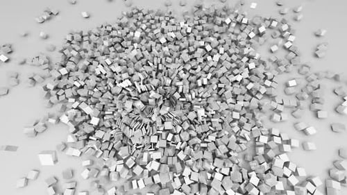 Digital Cube Earth Globe Forming Animation