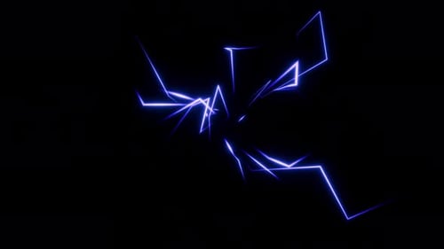 Dynamic Blue Neon Lightning Energy Lines