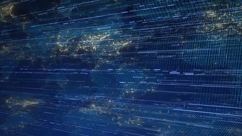 Data World Map News Background