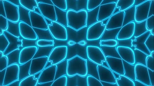 Dynamische abstrakte blaue Neonmuster pulsieren vor Energie
