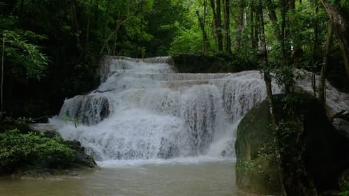 Erawan Waterfall Thailand Beautiful Deep Forest Waterfall in Thailand