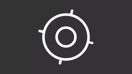 Target turning ui icon white line animation